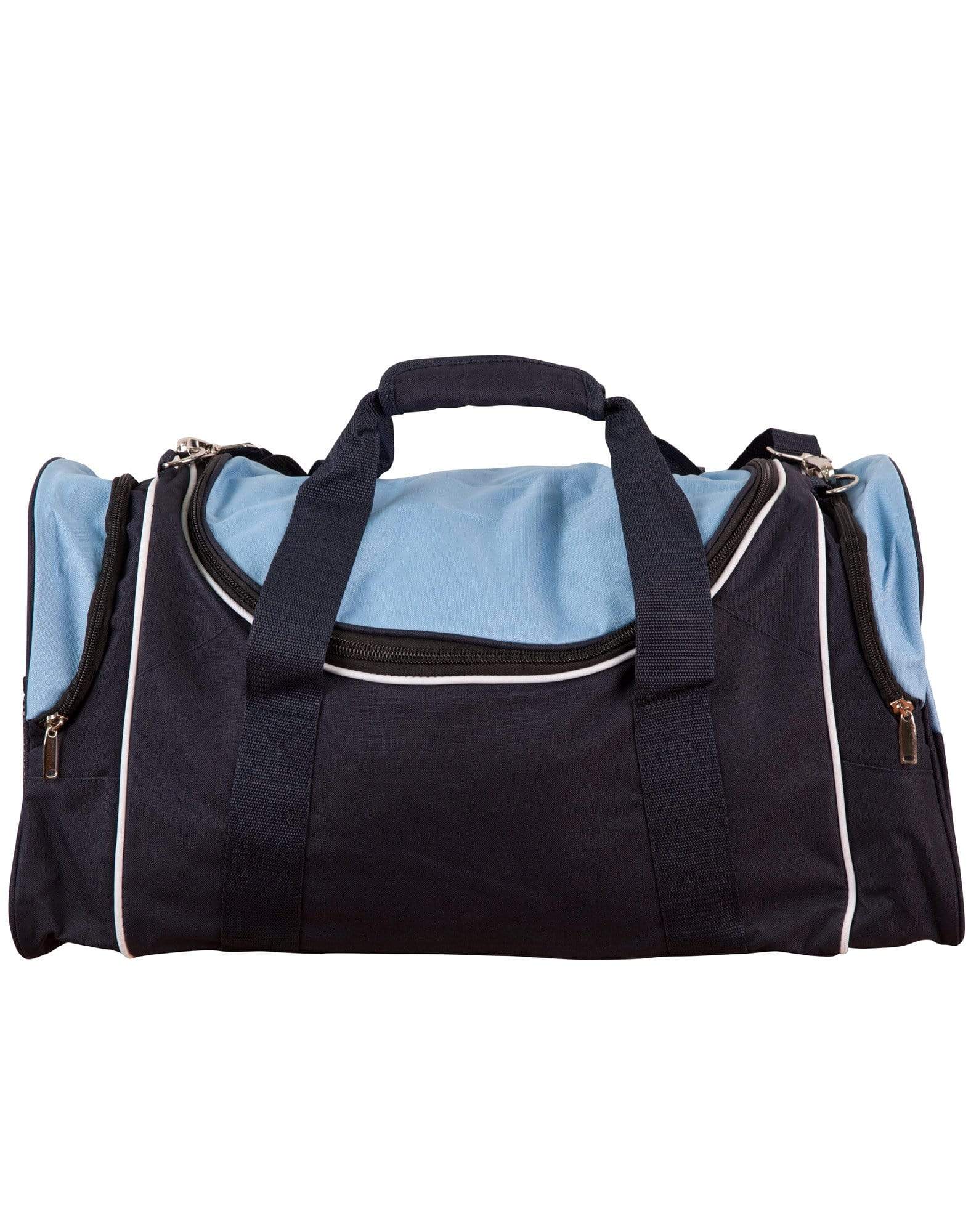 Winner Sports/ Travel Bag B2020 Active Wear Winning Spirit Navy/White/Skyblue "(w)65cm x (h)32cm x (d)27cm, 56.2 Litres Capacity"